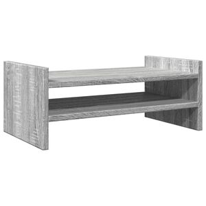 vidaXL Monitoriaus stovas, pilkas ąžuolo, 50x27x20cm, mediena