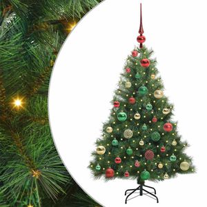 vidaXL Dirbtinė Kalėdų eglutė su 150 LED Žalia 120 cm PE ir PVC