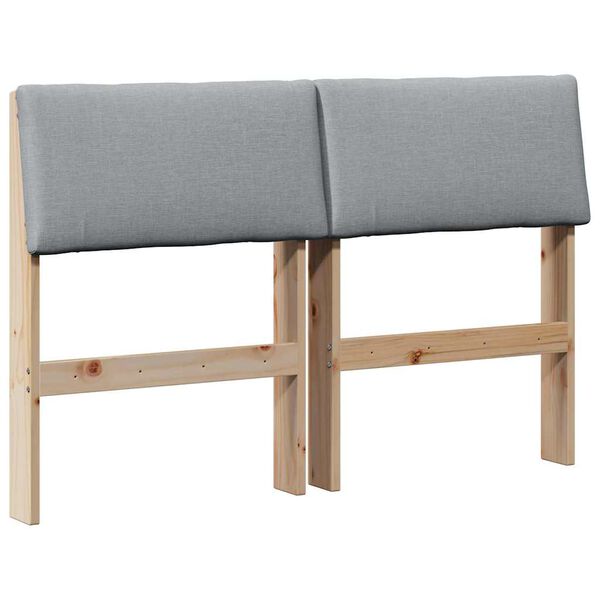 vidaXL Apmu&scaron;ta lovos galvūgalis &Scaron;viesiai pilka 120 cm