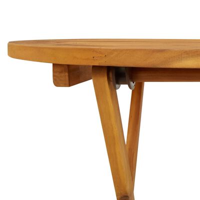 vidaXL Sulankstomas sodo stalas, 70cm, akacijos medienos masyvas