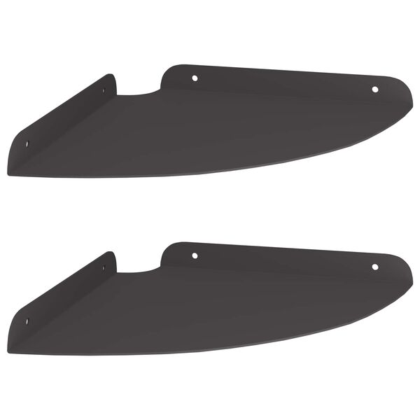 vidaXL Kampinė Plūduriuojanti Lentyna 2 pcs Juodas 24 x 24 x 2 cm