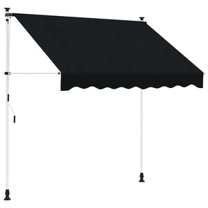 vidaXL Rankinė sulankstoma markizė Juoda 100 cm