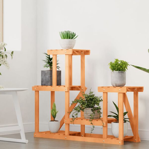 vidaXL Gėlių stovas, 90x25x73,5cm, eglės medienos masyvas