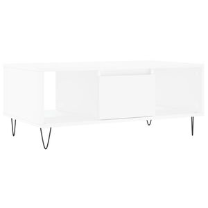 vidaXL Kavos staliukas, baltos spalvos, 90x50x36,5cm, apdirbta mediena