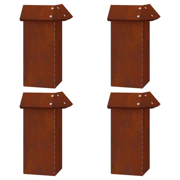 vidaXL Sraigių tvoros 8 pcs Rūdijanti