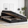 vidaXL Lova su daiktų laikymo vieta ir čiužiniu Juoda 160 x 200 cm