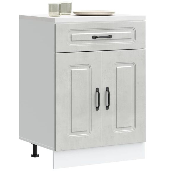 vidaXL Virtuvės spintelė, Kalmar, betono pilka, apdirbta mediena