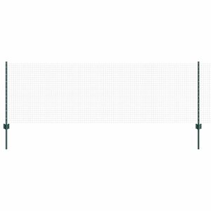 vidaXL Suvirintas vielos tvora su stulpeliais 100 x 0,8 m Žalia