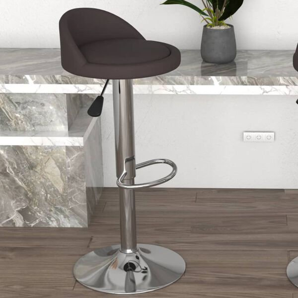 vidaXL Baro taburetė, rudos spalvos, dirbtinė oda