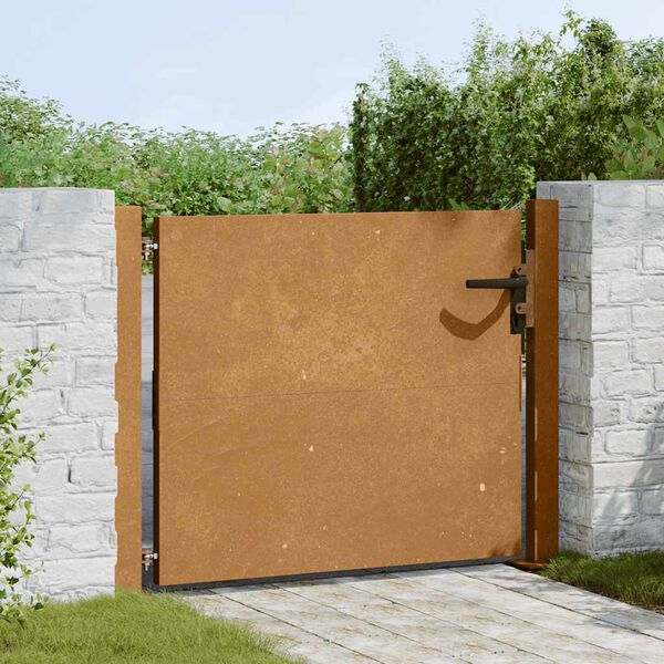 vidaXL Sodo vartai, 100x100 cm, Corten plienas