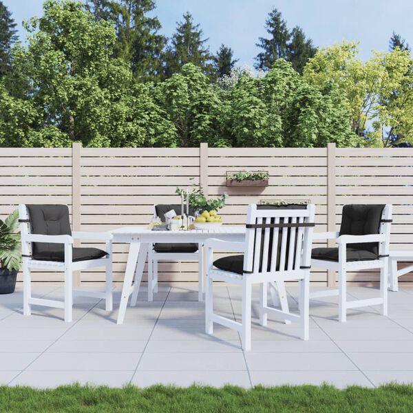 vidaXL Kėdės pagalvėlės, 4vnt., antracito, 100x50x7cm, audinys