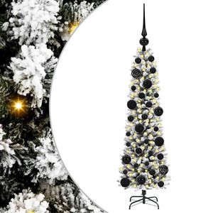 vidaXL Dirbtinė Kalėdų eglutė Balta 120 cm PVC ir Metalas ir Plastikas