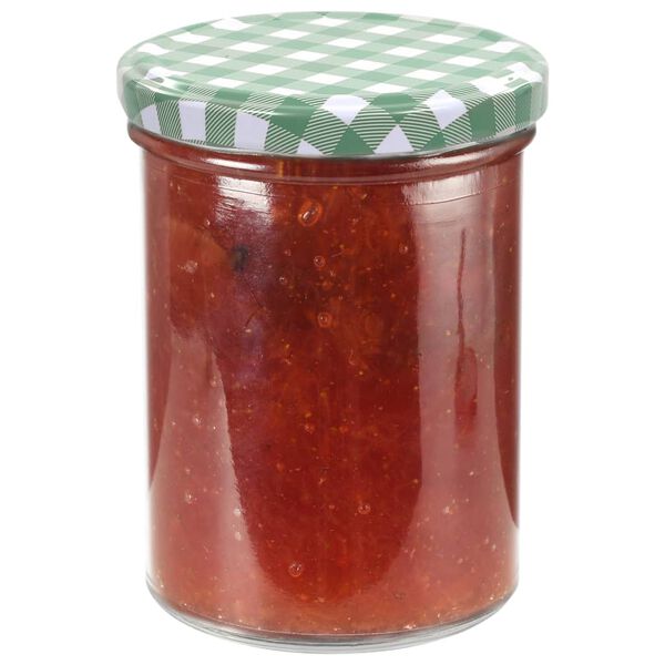 vidaXL Stikl. stikl. uog. su balt. ir žal. sp. dangt., 96vnt., 400ml