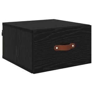 vidaXL Sieninis naktinis staliukas Juodas ąžuolas 35 x 35 x 20 cm