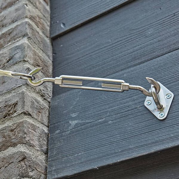 Livin'outdoor Tvirtinimo detalės kvadratinei uždangai, plienas