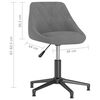 vidaXL Pasukamos valgomojo kėdės, 2vnt., &scaron;viesiai pilkos, aksomas