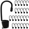 vidaXL Kabliai 24 vnt. Juoda 4 mm x 5 cm Plienas
