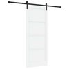 vidaXL Slankios durys 86 x 211 cm Apdirbta mediena Balta ir juoda