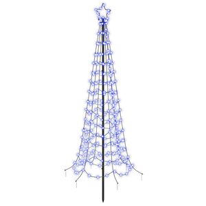 vidaXL LED spiralinė Kalėdų eglutė su smaigu EKENAS 180 cm 220 LED