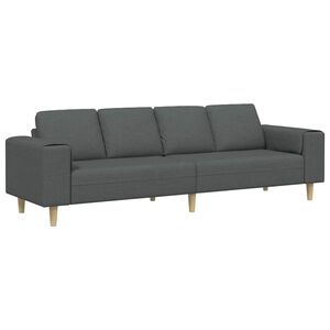 vidaXL Svetainės sofa Tamsiai pilka 250 x 77 x 76 cm Poliesteris
