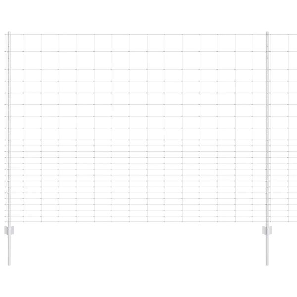 vidaXL Tvora su stulpais Sidabro 1,6 x 25 m Plienas