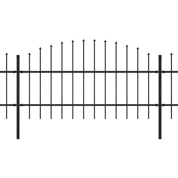 vidaXL Sodo tvora su ie&scaron;meliais, plienas, 1426x100cm, juoda