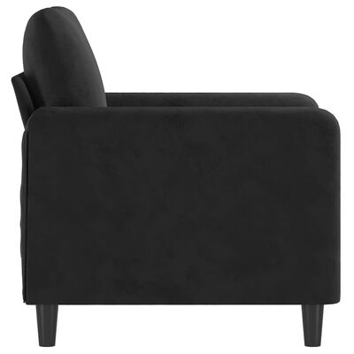 vidaXL Krėslas, juodos spalvos, 60cm, aksomas