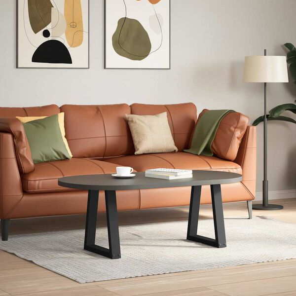 vidaXL Kavos staliuko kojelės, V formos, 2 vnt., juodos, 28x(42-43,3) cm, plienas