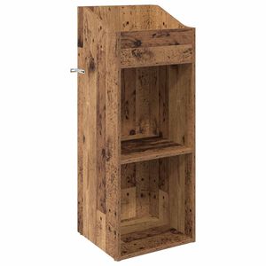 vidaXL Plok&scaron;telių spintelė Sendintos medienos 36 x 36 x 95,5 cm