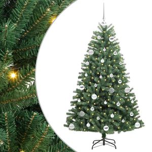 vidaXL Dirbtinė Sulankstoma Kalėdų Eglutė Žalia 150 cm PVC ir metalas