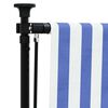 vidaXL Lauko roletas, mėlynas ir baltas, 100x270cm, audinys ir plienas