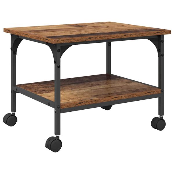 vidaXL Spausdintuvo laikiklis Senovinis medis 50 x 40 x 38 cm