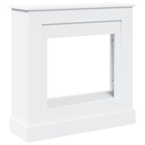 vidaXL Židinio apvadas, baltos spalvos, 90x30x90cm, apdirbta mediena