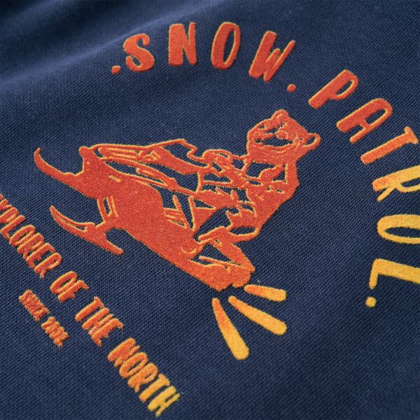 Vaiki&scaron;kas sportinis megztinis su gobtuvu, mėlynas/oranžinis, 104