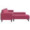 vidaXL Svetainės sofa 3 pcs Vyno raudona