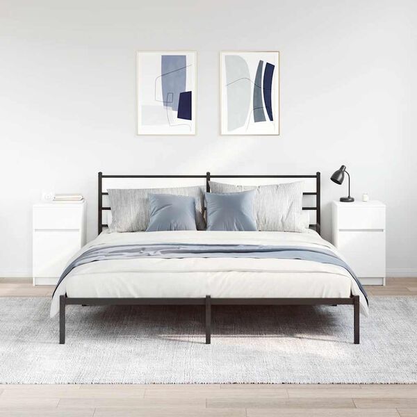 vidaXL Naktinės spintelės, 2vnt., baltos, 39x35x65 cm, mediena