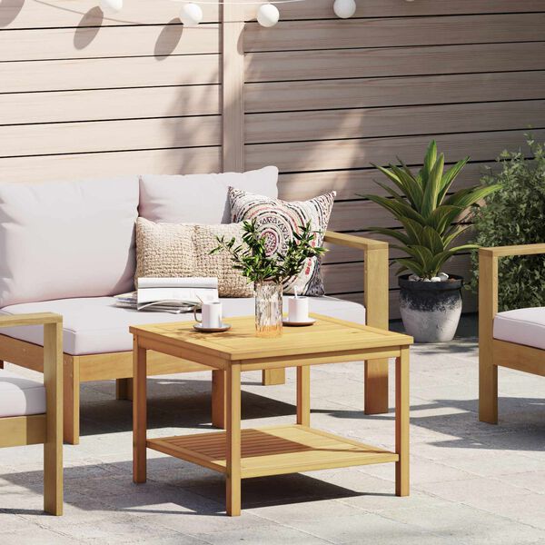 vidaXL &Scaron;oninis stalas Natūralus aliejus 60 x 60 x 45 cm