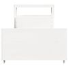 vidaXL Lovos rėmas su be čiužinio, baltas, 75x190cm, pu&scaron;ies masyvas