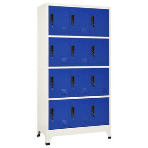 vidaXL Persirengimo spintelė, pilka ir mėlyna, 90x45x180cm, plienas