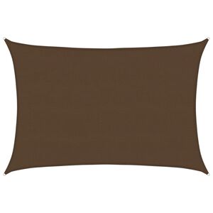 vidaXL Burė nuo saulės, rudos spalvos, 5x6m, HDPE, 160g/m&sup2;