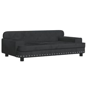 vidaXL Vaiki&scaron;ka sofa, juodos spalvos, 90x53x30cm, aksomas