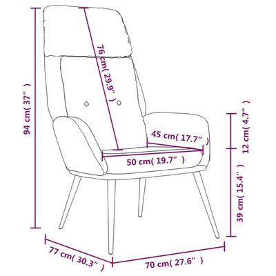 vidaXL Poilsio kėdė, rudos spalvos, dirbtinė versta oda