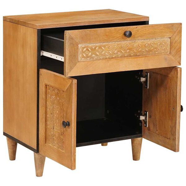 vidaXL &Scaron;alia lovos spintelė su stalčių &Scaron;viesiai rudas 50 x 33 x 62 cm