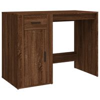 vidaXL Rašomasis stalas, rudas ąžuolo, 100x49x75cm, apdirbta mediena
