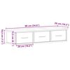 vidaXL Sieninė spintelė, juodos ąžuolas, 88x26x18,5cm, mediena