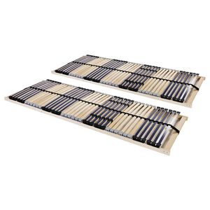 vidaXL Grotelės lovoms su 42 lentjuostėmis, 2vnt., 70x200cm, 7 zonos