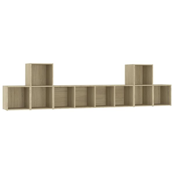 vidaXL Televizoriaus spintelių komplektas, 5 dalių, ąžuolo, mediena