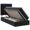 vidaXL LED saugojimo lova su čiužiniu Juoda 100 x 200 cm Aksomas