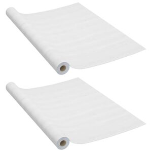 vidaXL Lipnios plėvelės durims, 2vnt., baltos medienos, 210x90cm, PVC