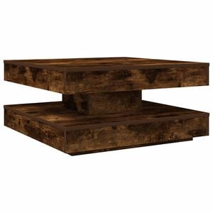 vidaXL Kavos staliukas, medienos, 70x70x34,5cm, 360 laipsnių pasukamas